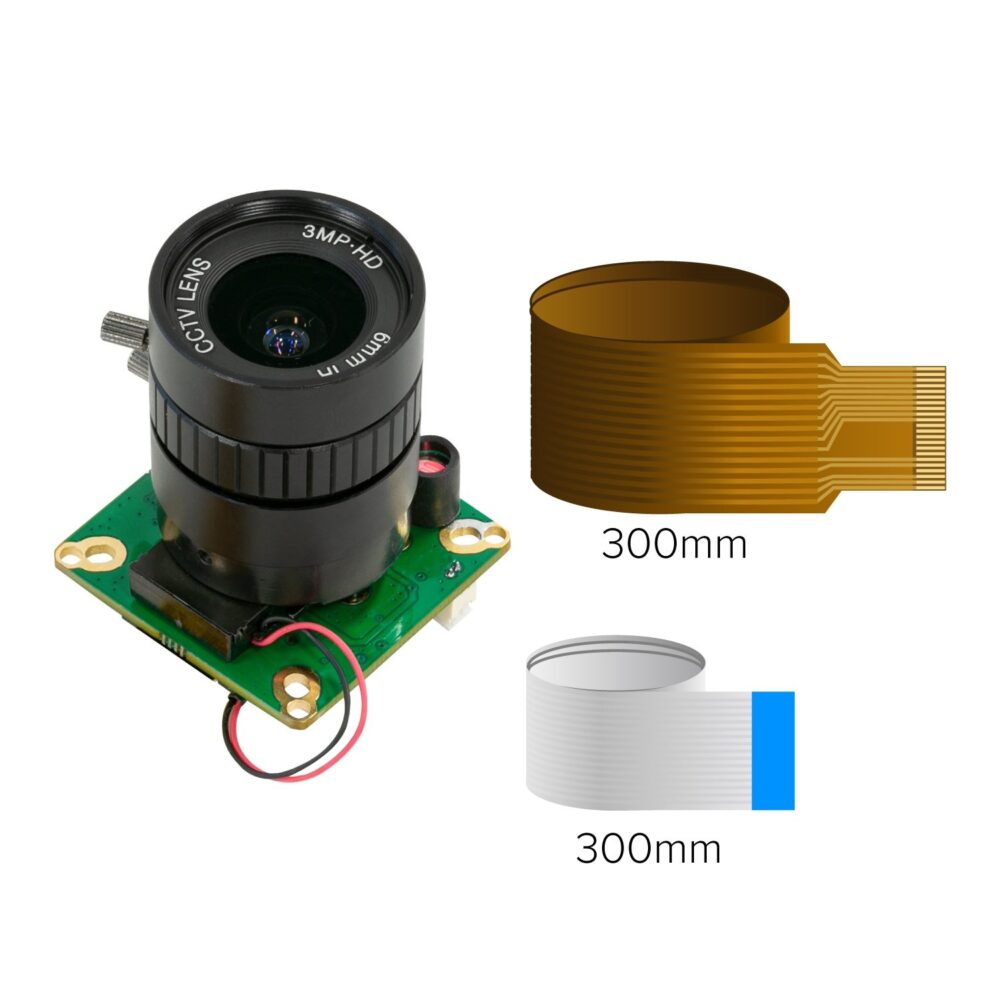 Arducam High Quality IR CUT Camera for Raspberry Pi 12.3MP 12.3 Inch IMX477 HQ Camera Module with 6mm CS Lens for Pi 4B 3B 2B 3A Pi Zero and more b0270 3