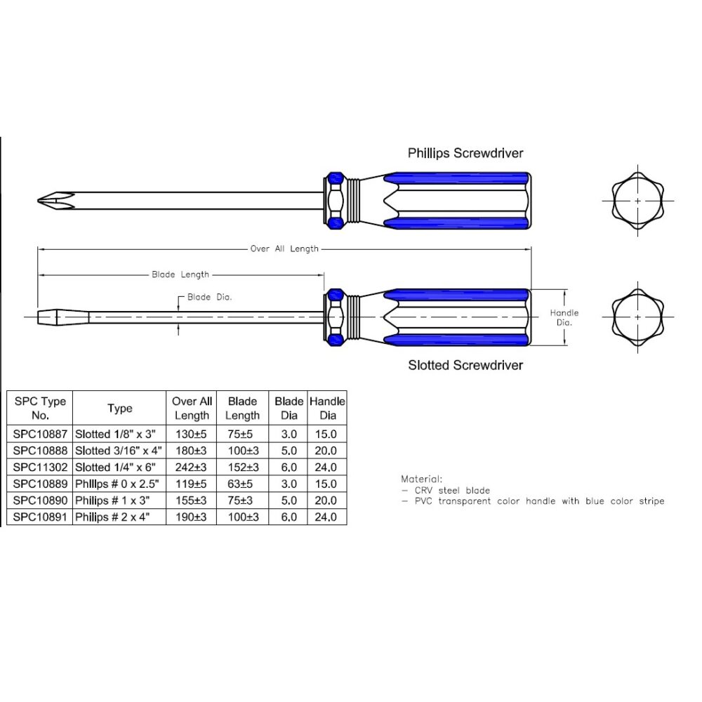 DURATOOL SPC10891 SCREWDRIVER PHILLIPS HEAD 190MM