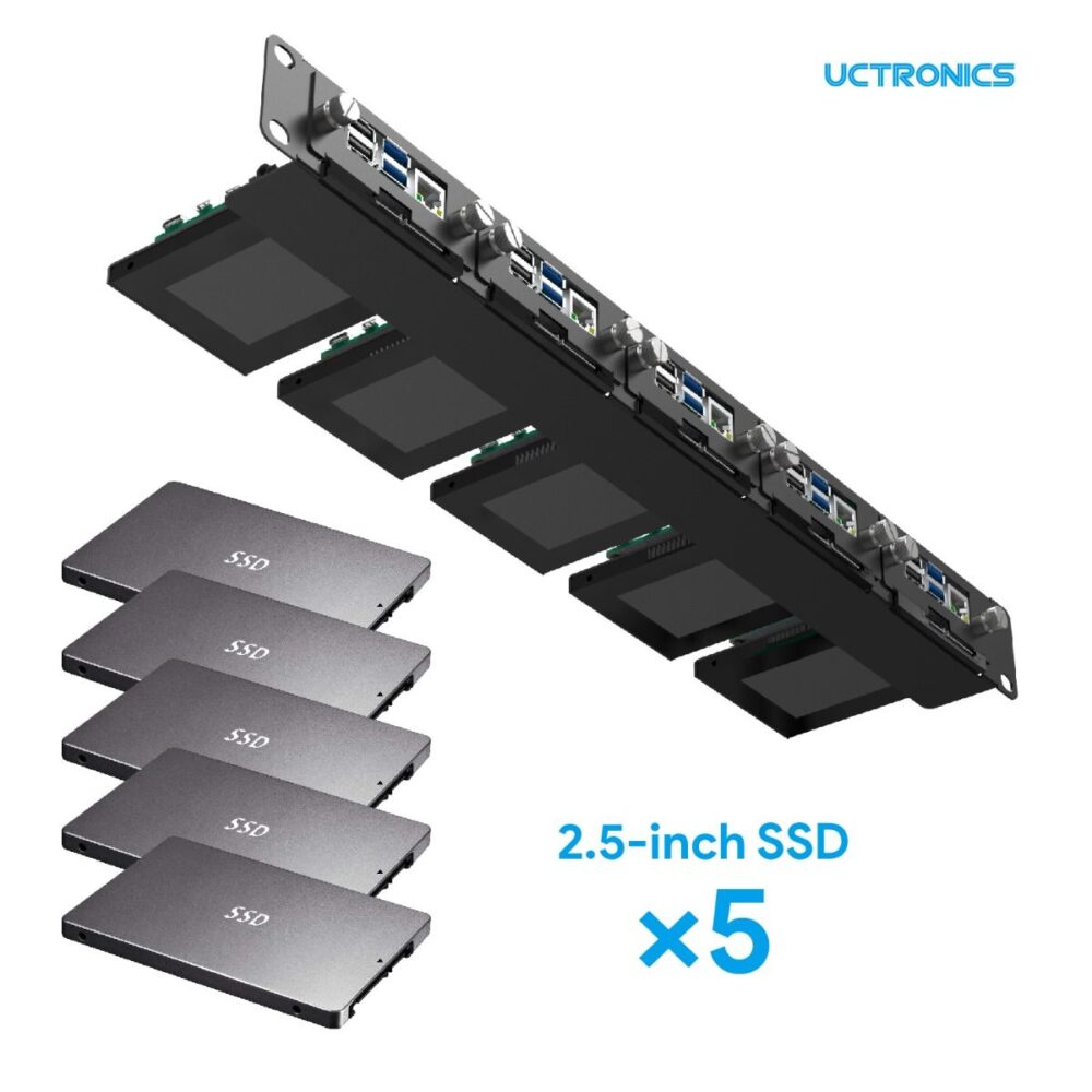 UCTRONICS 19 1U Raspberry Pi Rackmount 10