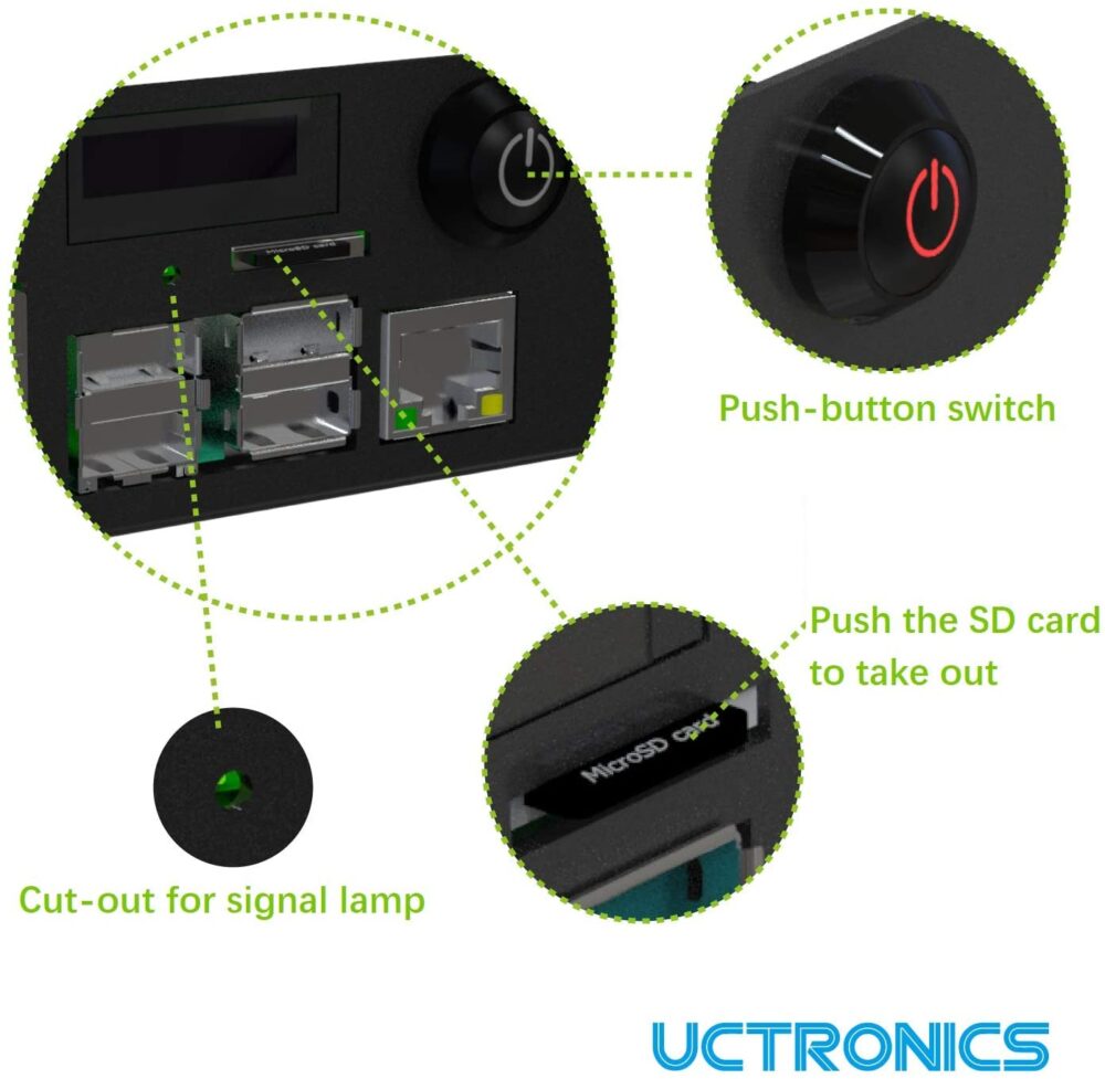 UCTRONICS 19 1U Raspberry Pi Rackmount 2